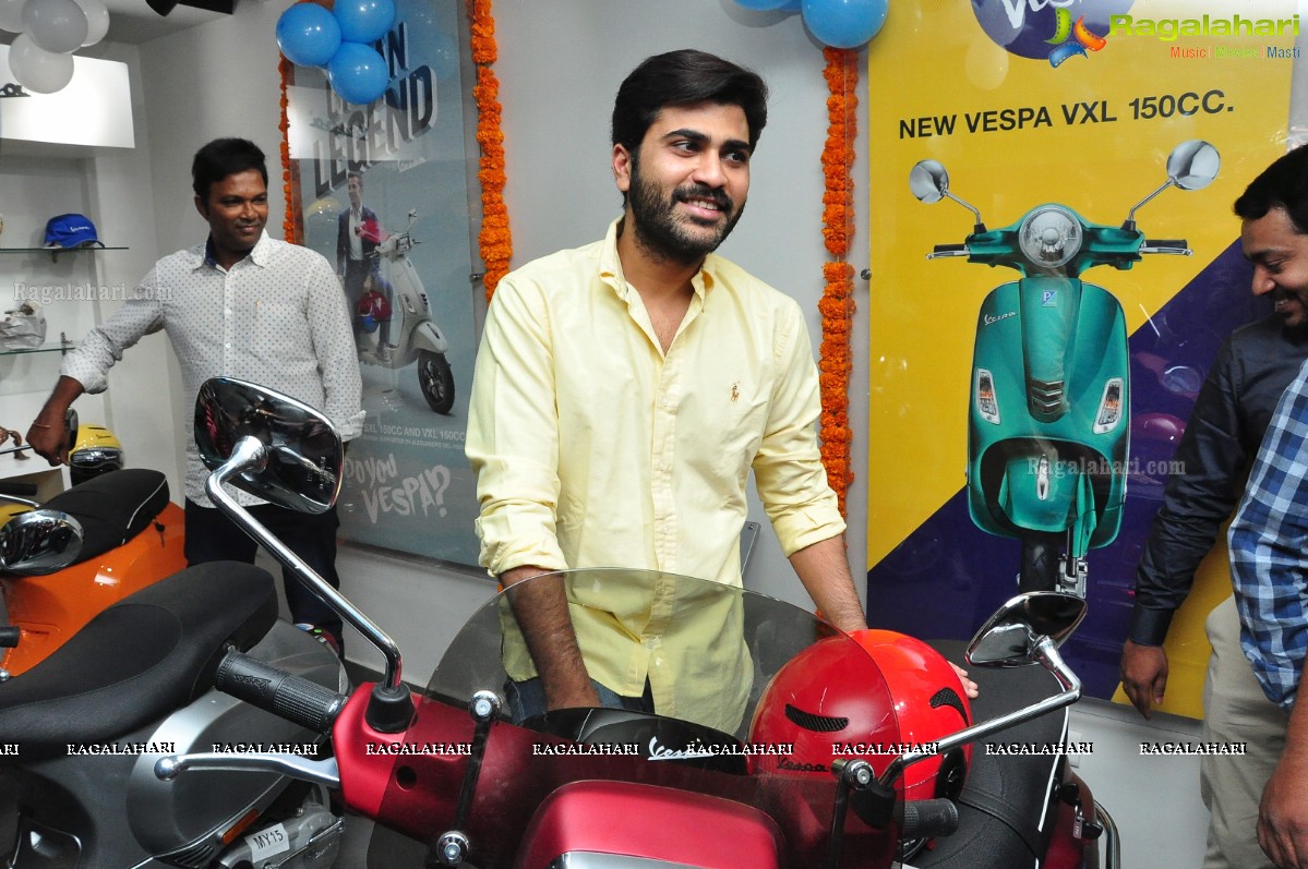 Sharwanand Launches Ashwam Vespa at Banjara Hills, Hyderabad