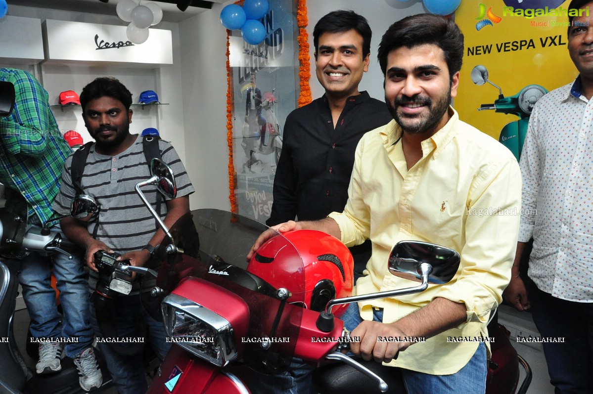 Sharwanand Launches Ashwam Vespa at Banjara Hills, Hyderabad