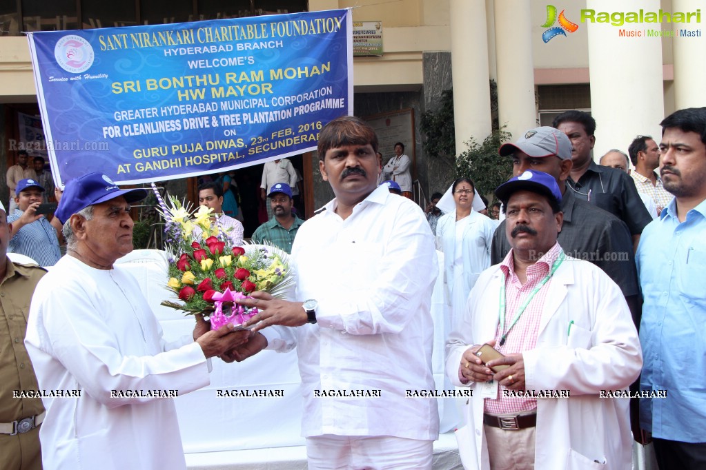 Tree Plantation Drive at Gandhi Hospital by Mayor Bonthu Rammohan