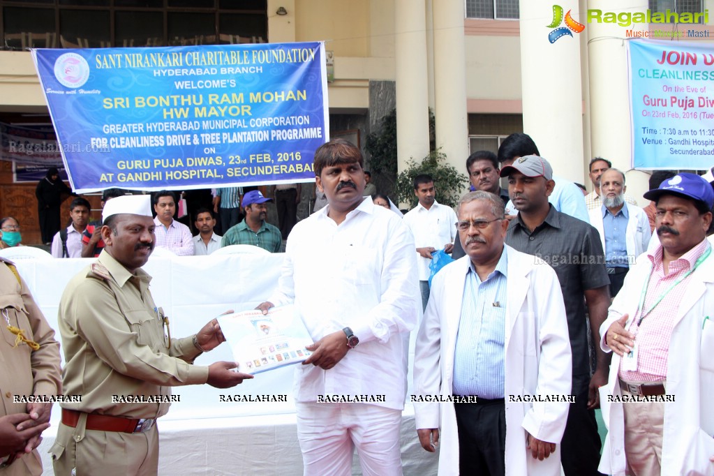 Tree Plantation Drive at Gandhi Hospital by Mayor Bonthu Rammohan