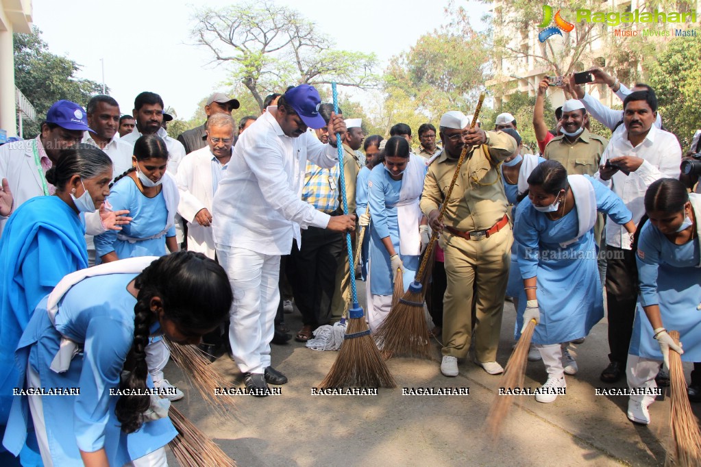 Tree Plantation Drive at Gandhi Hospital by Mayor Bonthu Rammohan