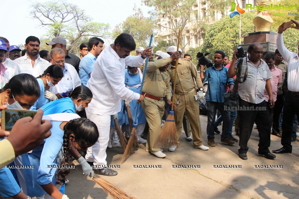 Tree Plantation Drive at Gandhi Hospital by Mayor Bonthu Rammohan