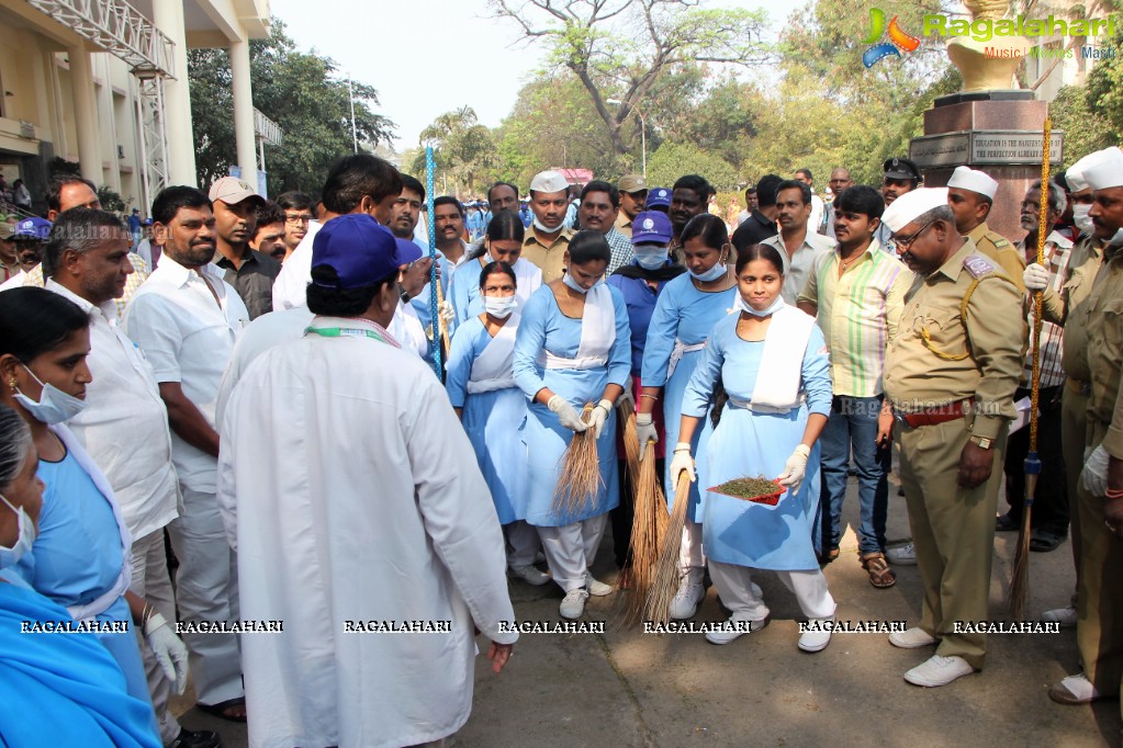 Tree Plantation Drive at Gandhi Hospital by Mayor Bonthu Rammohan