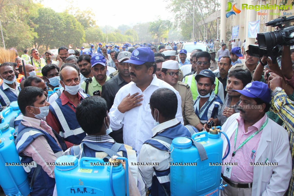 Tree Plantation Drive at Gandhi Hospital by Mayor Bonthu Rammohan