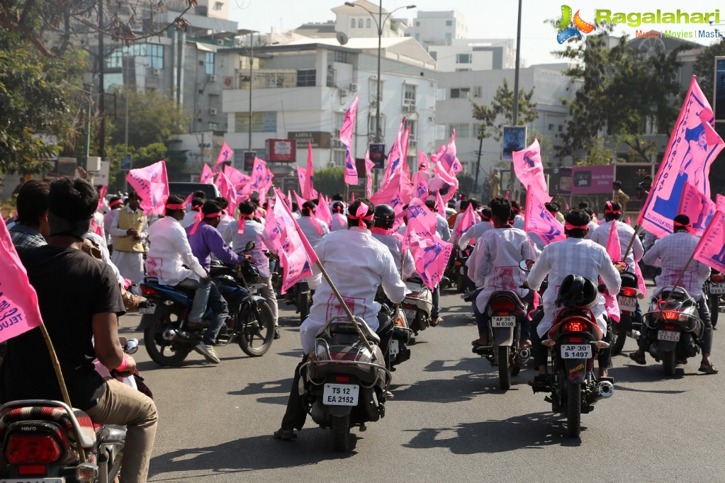 1000 Bike and 100 Car Rally by Telugu Film Industry Employees Federation