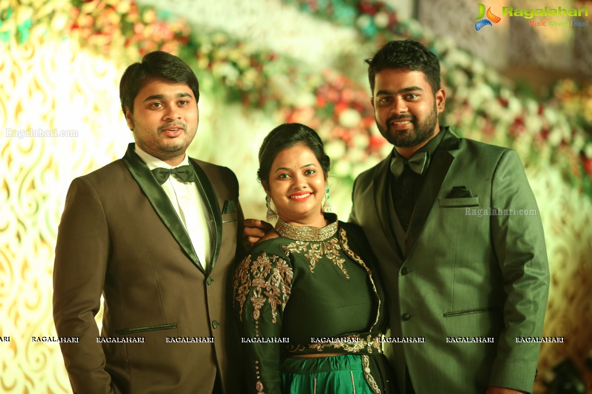 Grand Wedding Reception of Vishnu Vardhini and Anup Chand at D Lake View Resort, Hyderabad