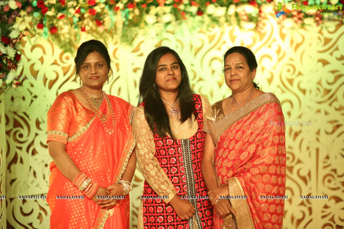 Grand Wedding Reception of Vishnu Vardhini and Anup Chand at D Lake View Resort, Hyderabad