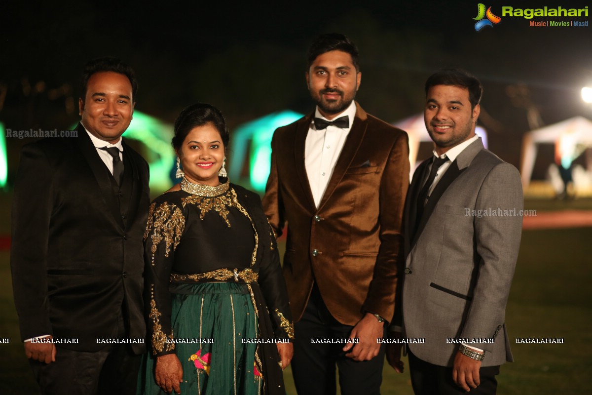 Grand Wedding Reception of Vishnu Vardhini and Anup Chand at D Lake View Resort, Hyderabad