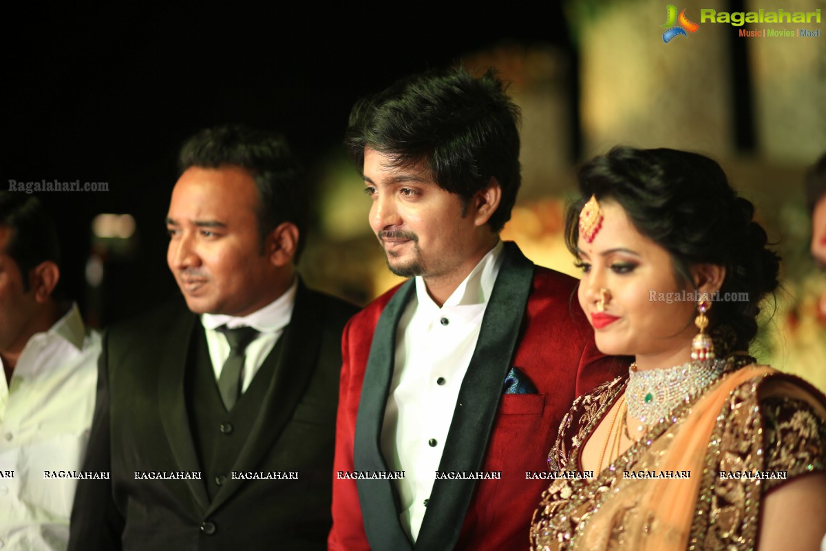 Grand Wedding Reception of Vishnu Vardhini and Anup Chand at D Lake View Resort, Hyderabad