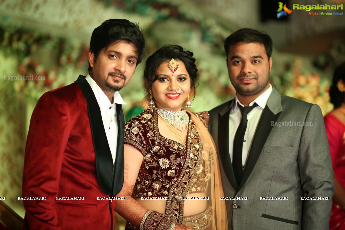 Grand Wedding Reception of Vishnu Vardhini and Anup Chand at D Lake View Resort, Hyderabad