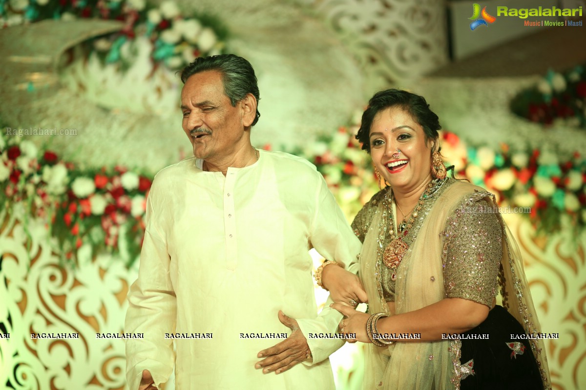 Grand Wedding Reception of Vishnu Vardhini and Anup Chand at D Lake View Resort, Hyderabad