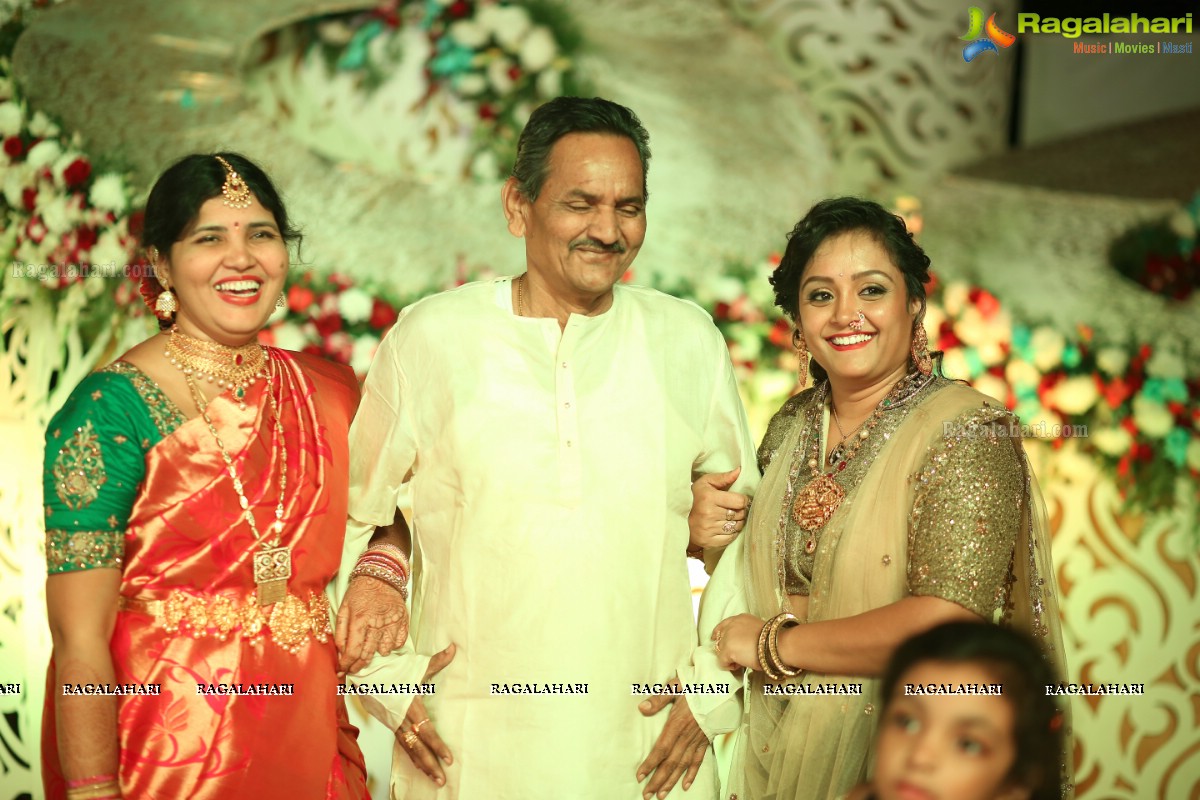 Grand Wedding Reception of Vishnu Vardhini and Anup Chand at D Lake View Resort, Hyderabad