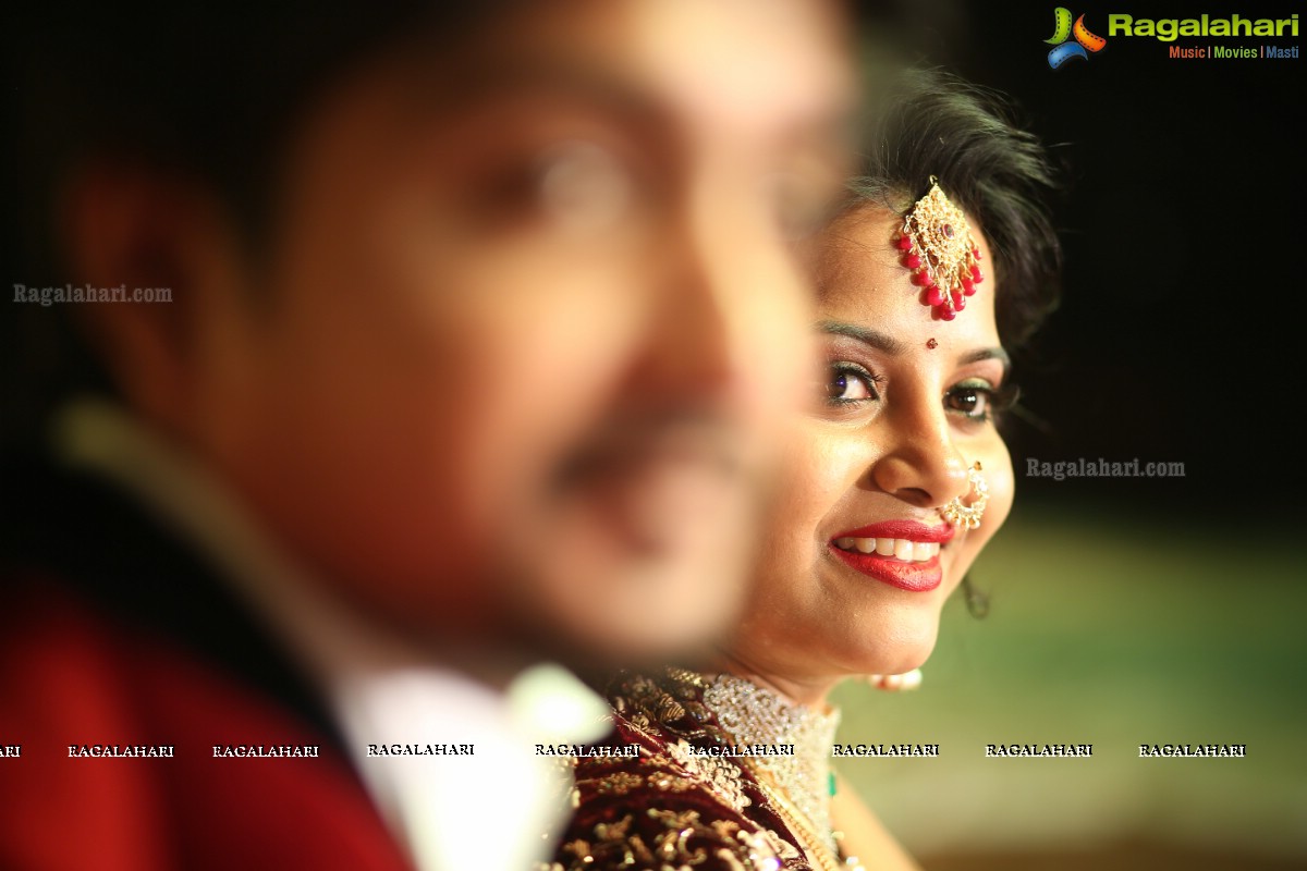 Grand Wedding Reception of Vishnu Vardhini and Anup Chand at D Lake View Resort, Hyderabad