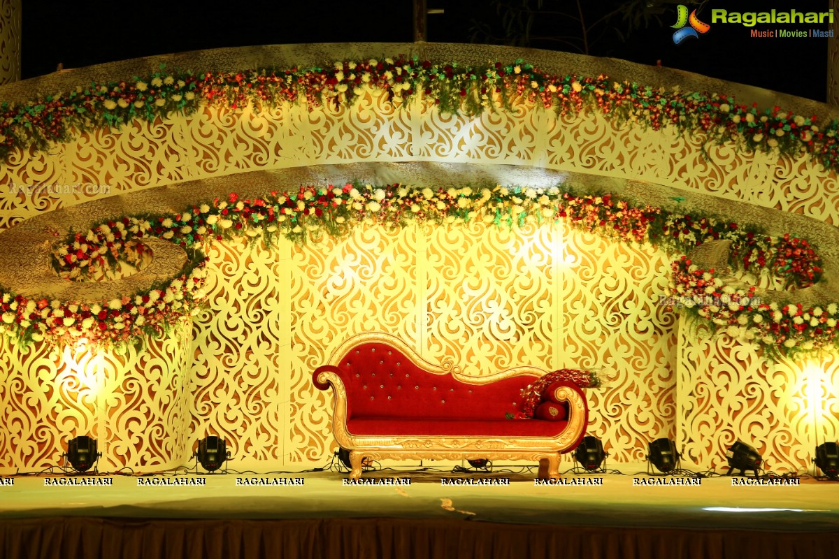 Grand Wedding Reception of Vishnu Vardhini and Anup Chand at D Lake View Resort, Hyderabad