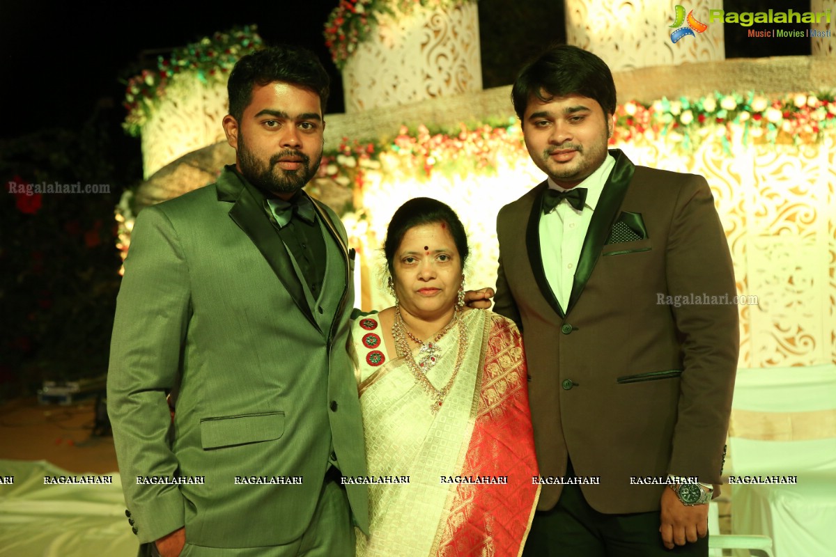 Grand Wedding Reception of Vishnu Vardhini and Anup Chand at D Lake View Resort, Hyderabad