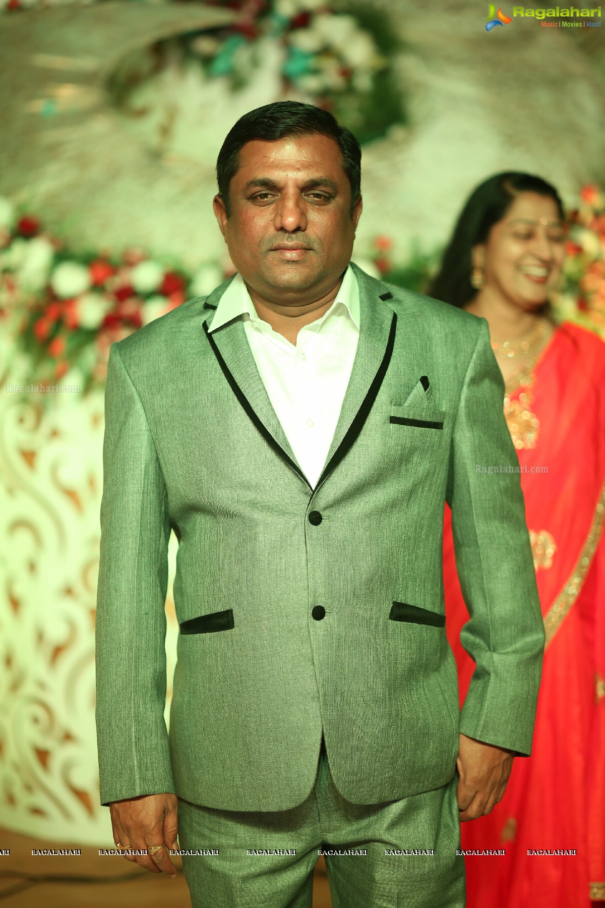 Grand Wedding Reception of Vishnu Vardhini and Anup Chand at D Lake View Resort, Hyderabad