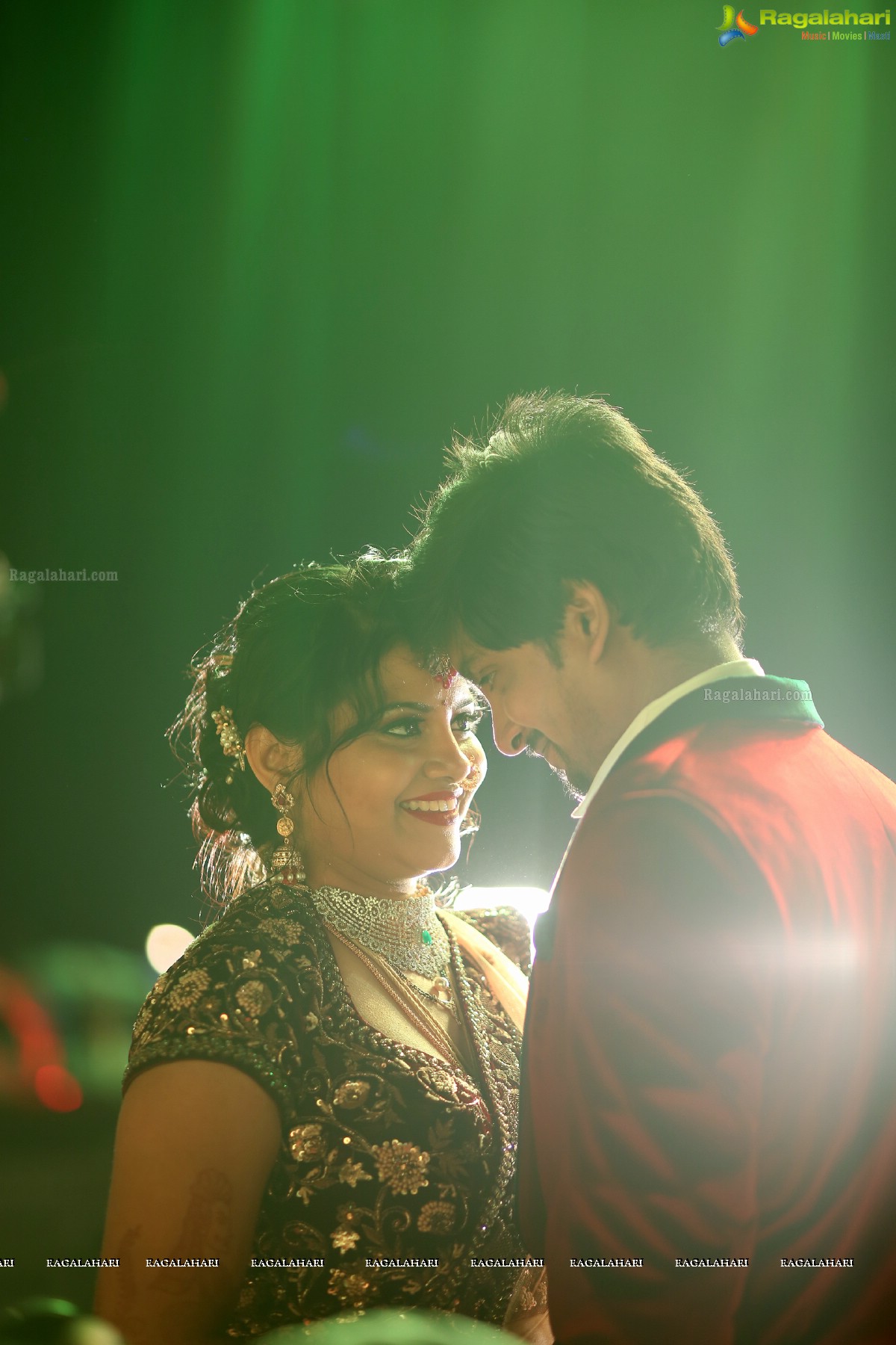 Grand Wedding Reception of Vishnu Vardhini and Anup Chand at D Lake View Resort, Hyderabad