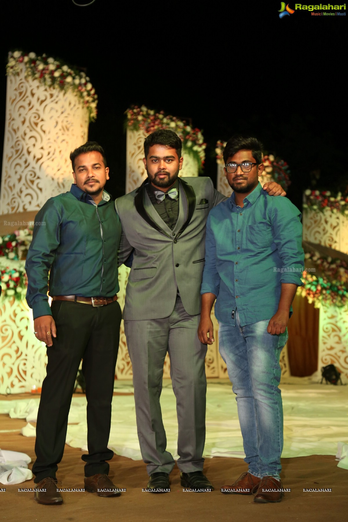 Grand Wedding Reception of Vishnu Vardhini and Anup Chand at D Lake View Resort, Hyderabad