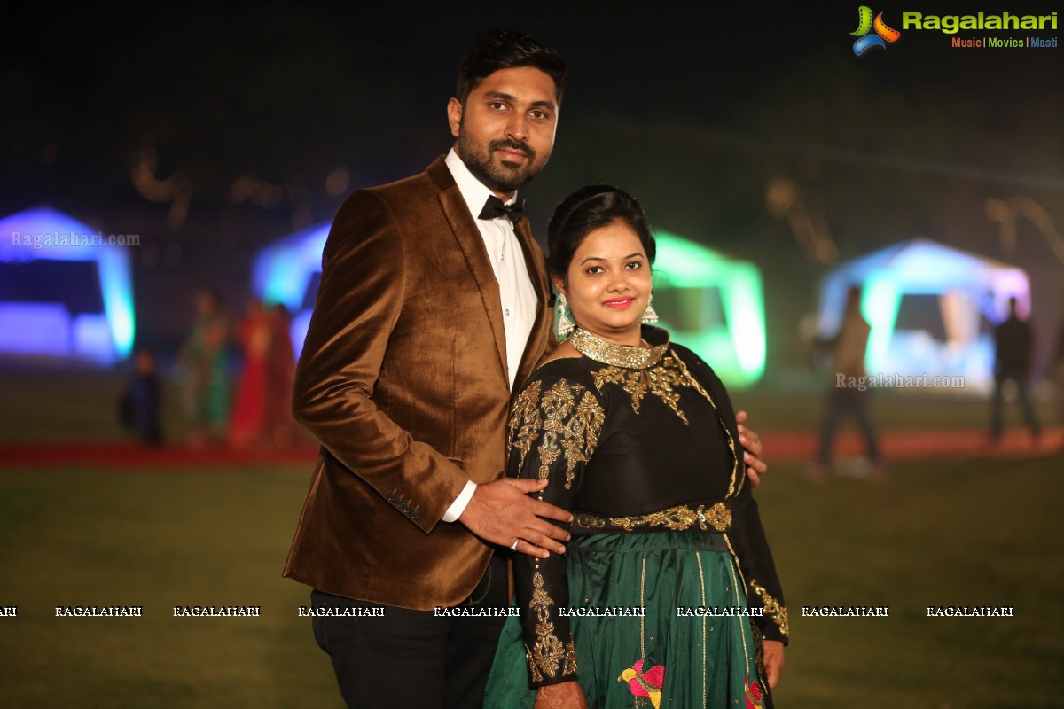 Grand Wedding Reception of Vishnu Vardhini and Anup Chand at D Lake View Resort, Hyderabad