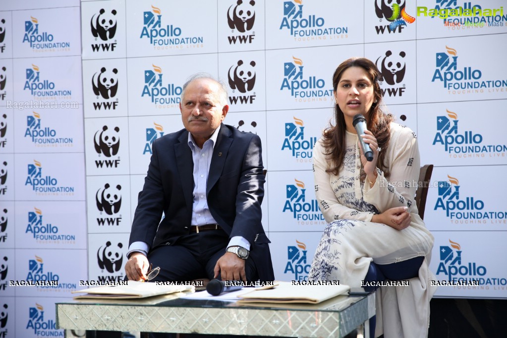 WWF-India and Apollo Hospitals Press Meet at Apollo Life Center, Jubilee Hills, Hyderabad