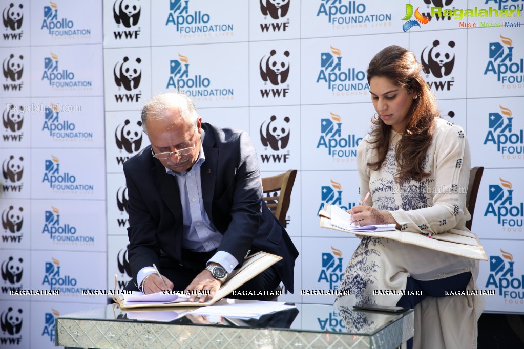 WWF-India and Apollo Hospitals Press Meet at Apollo Life Center, Jubilee Hills, Hyderabad