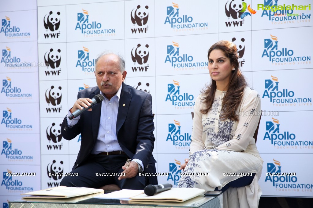 WWF-India and Apollo Hospitals Press Meet at Apollo Life Center, Jubilee Hills, Hyderabad