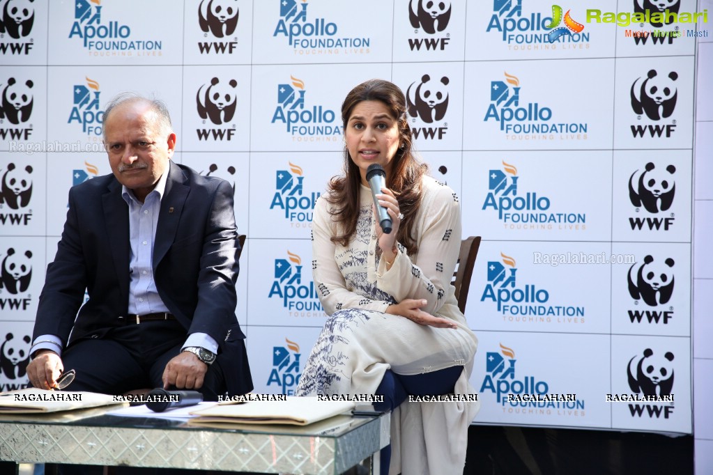 WWF-India and Apollo Hospitals Press Meet at Apollo Life Center, Jubilee Hills, Hyderabad