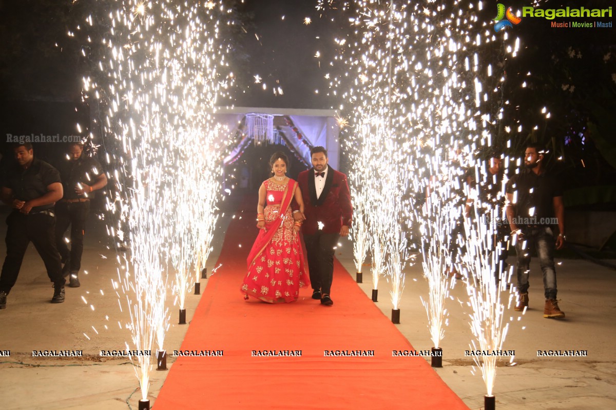 Grand Wedding Reception of Avinash Shetty with Sridevi at Lahari Resorts, Hyderabad