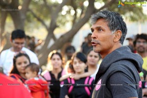 Pinkathon's Baby Wearing Walk with Milind Soman