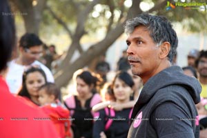 Pinkathon's Baby Wearing Walk with Milind Soman