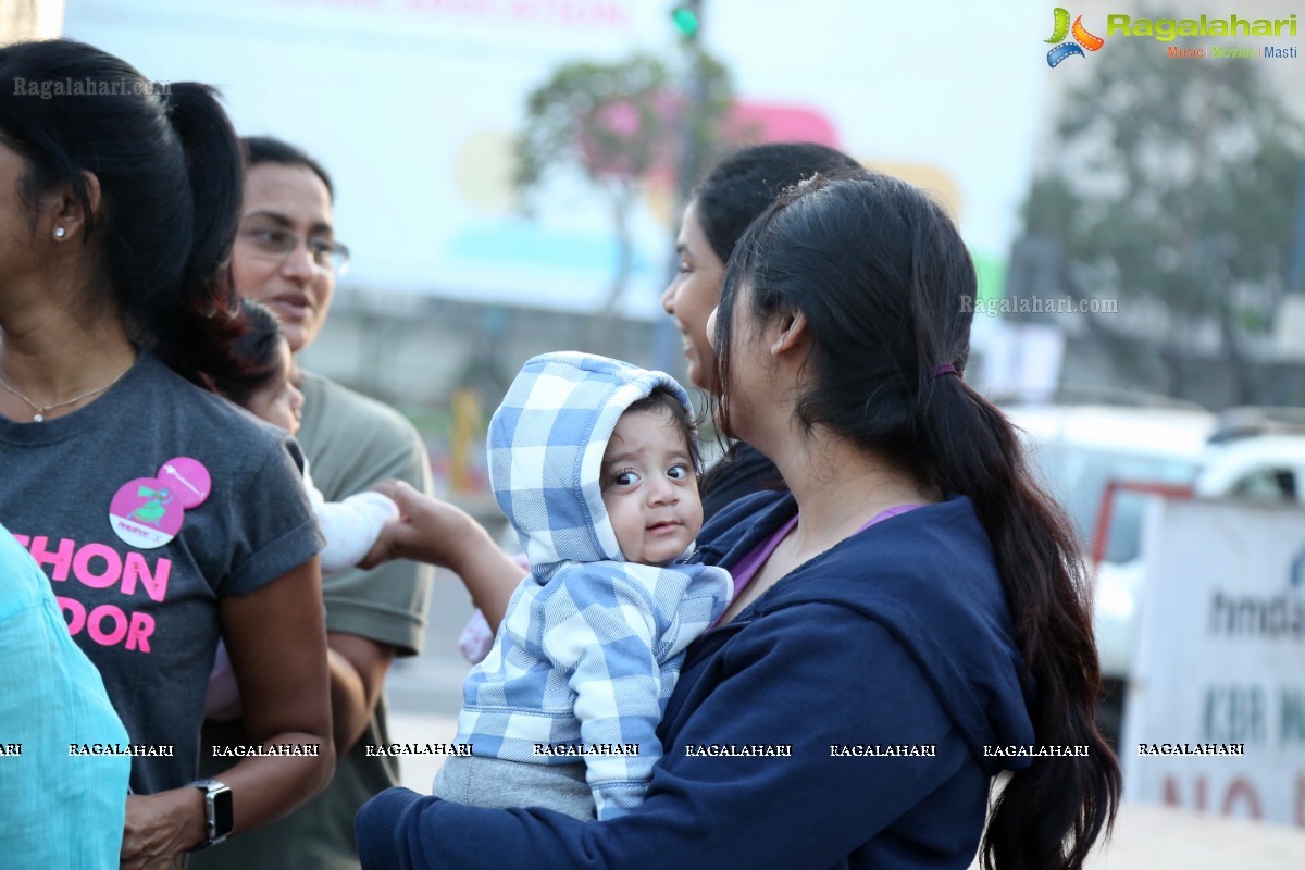 Pinkathon's Baby Wearing Walk with Milind Soman