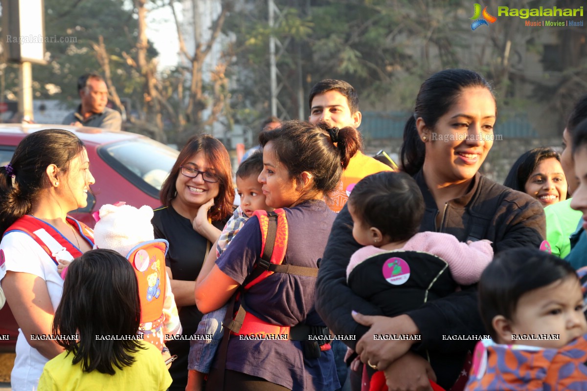 Pinkathon's Baby Wearing Walk with Milind Soman