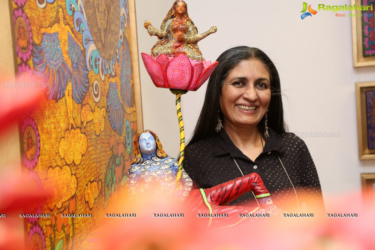 Golden Womb Dawn of Time by Seema Kohli at Kalakriti Art Gallery