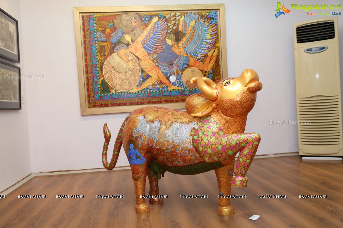 Golden Womb Dawn of Time by Seema Kohli at Kalakriti Art Gallery