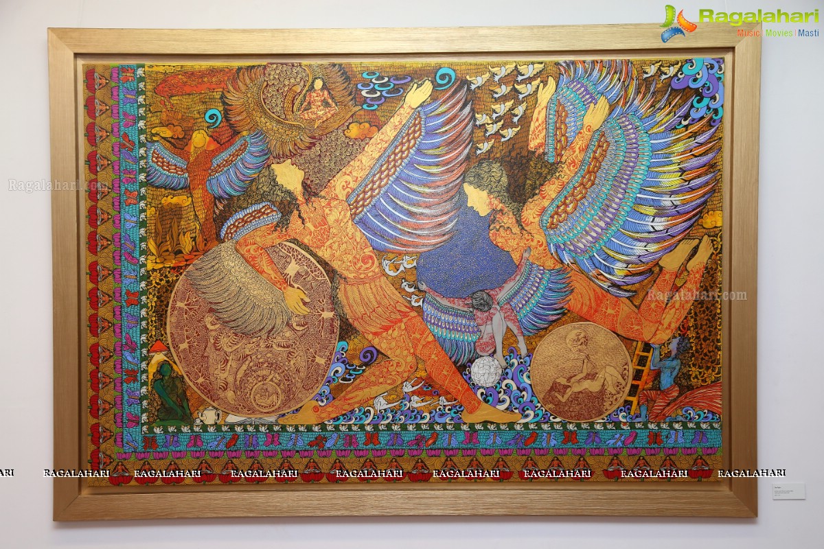 Golden Womb Dawn of Time by Seema Kohli at Kalakriti Art Gallery