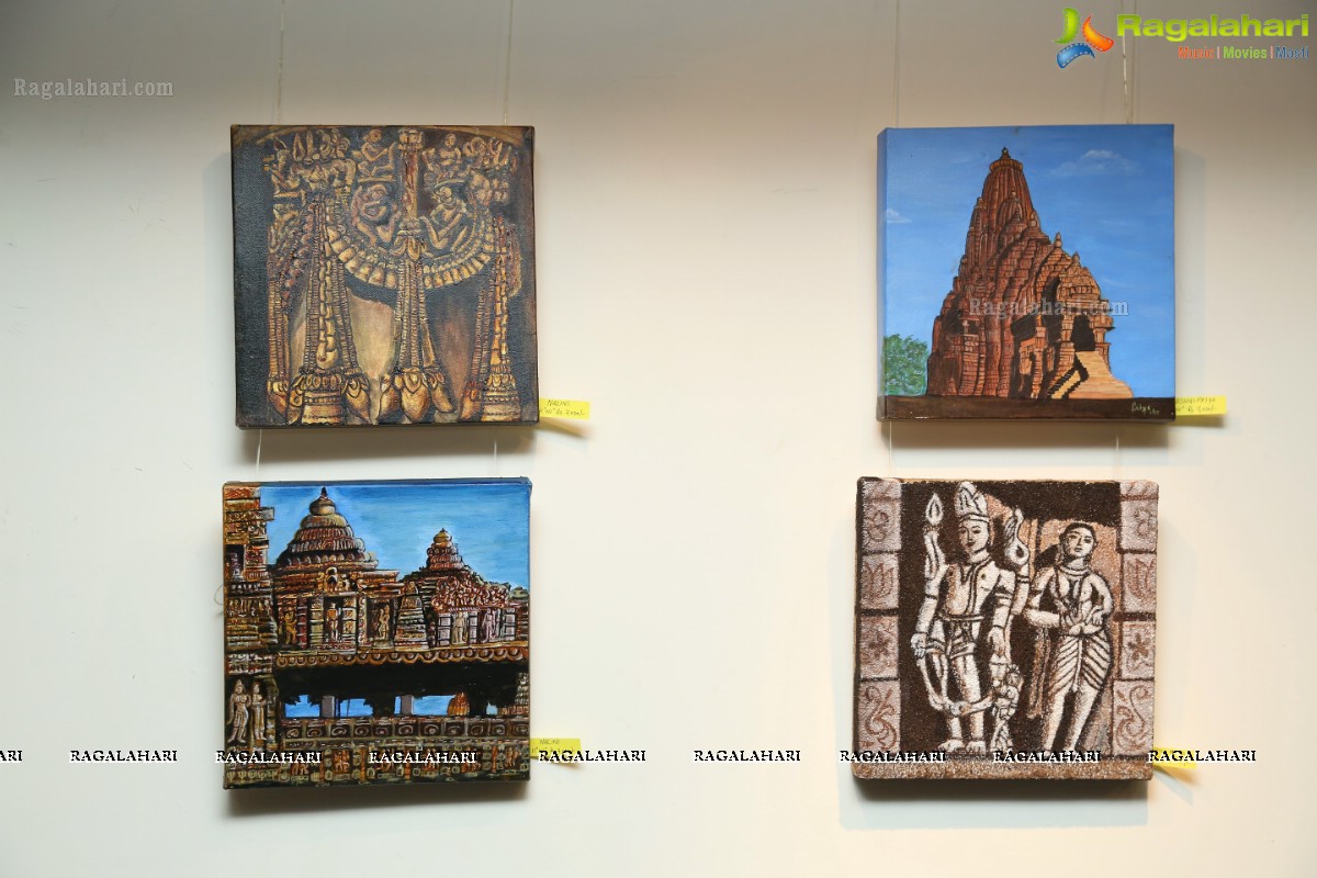 Exhibition of Murals and Paintings of Khajuraho Temple Sculptures at Muse Art Gallery, Hyderabad