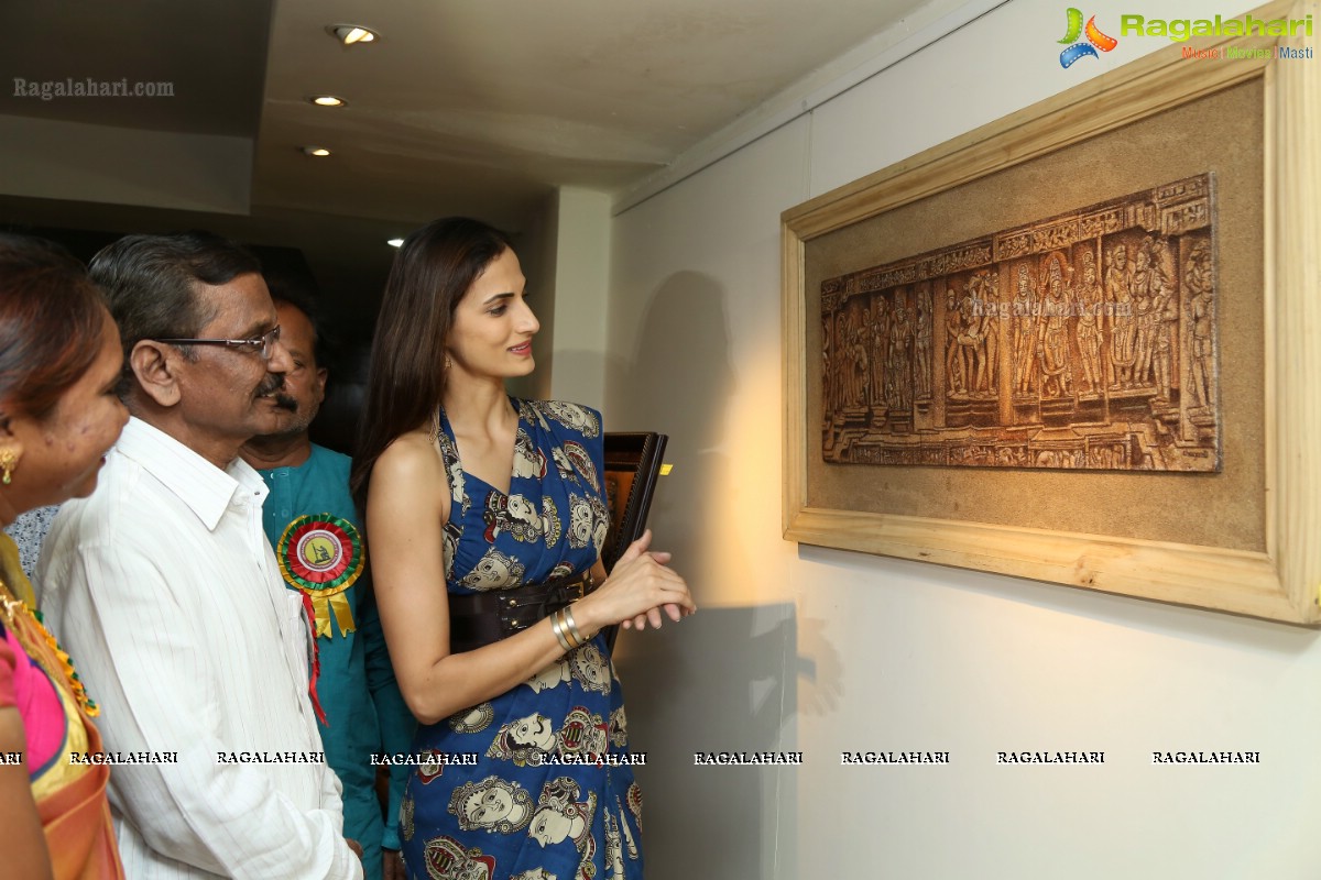 Exhibition of Murals and Paintings of Khajuraho Temple Sculptures at Muse Art Gallery, Hyderabad