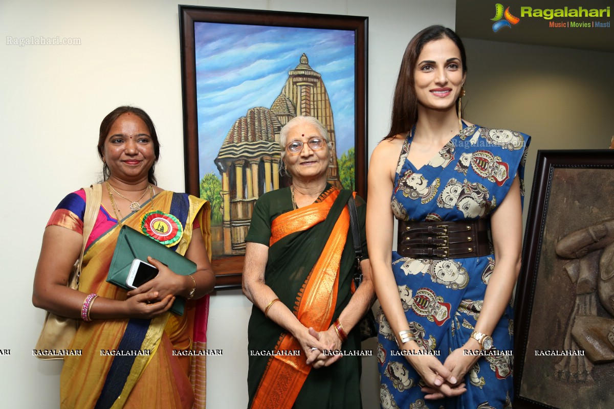 Exhibition of Murals and Paintings of Khajuraho Temple Sculptures at Muse Art Gallery, Hyderabad