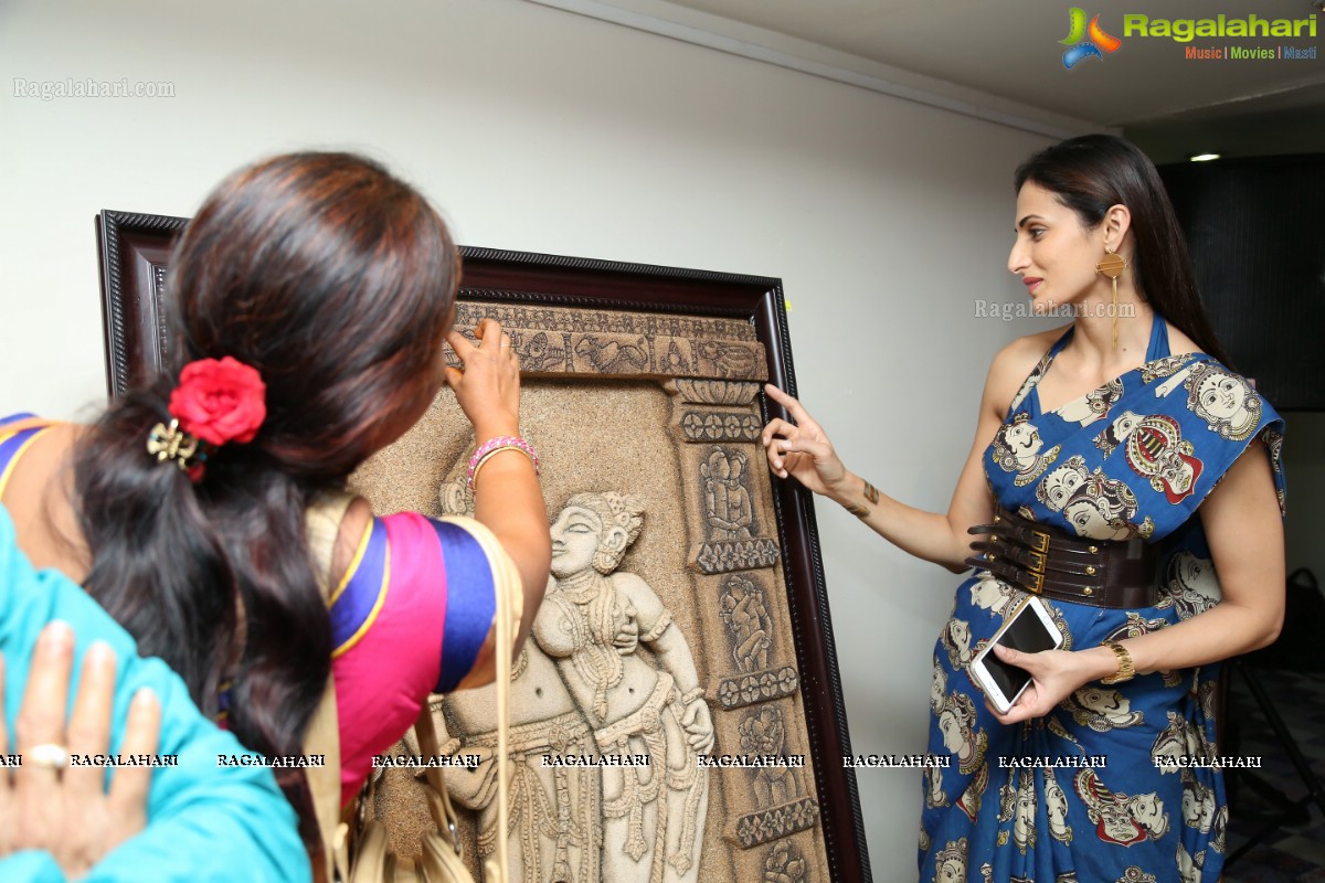 Exhibition of Murals and Paintings of Khajuraho Temple Sculptures at Muse Art Gallery, Hyderabad