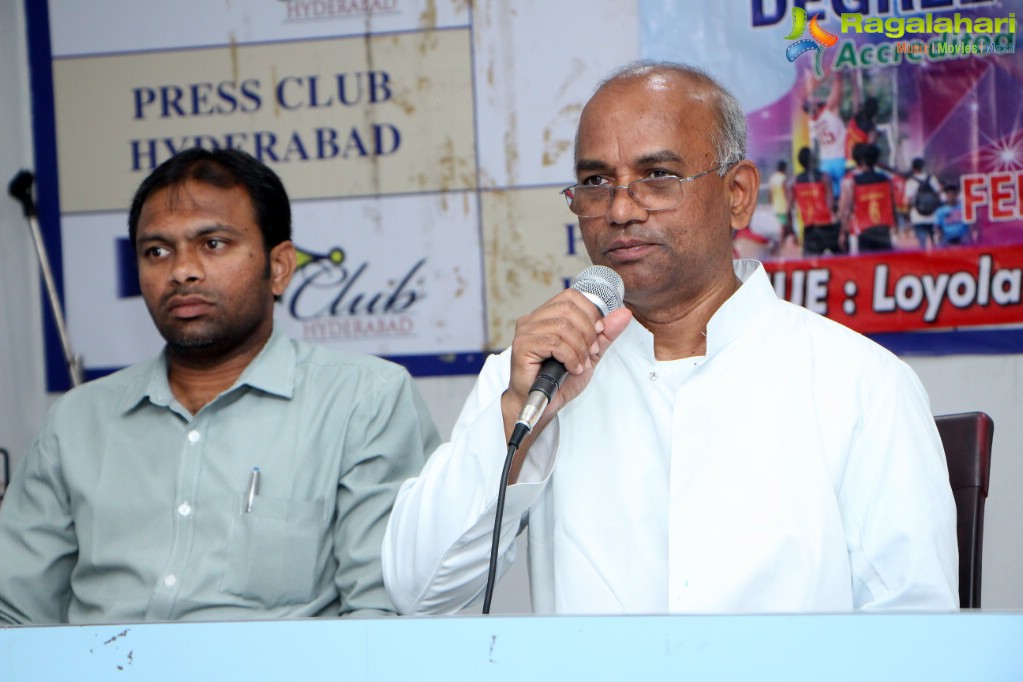 Loyola Academy Degree and PG College Press Conference at Press Club, Somajiguda, Hyderabad