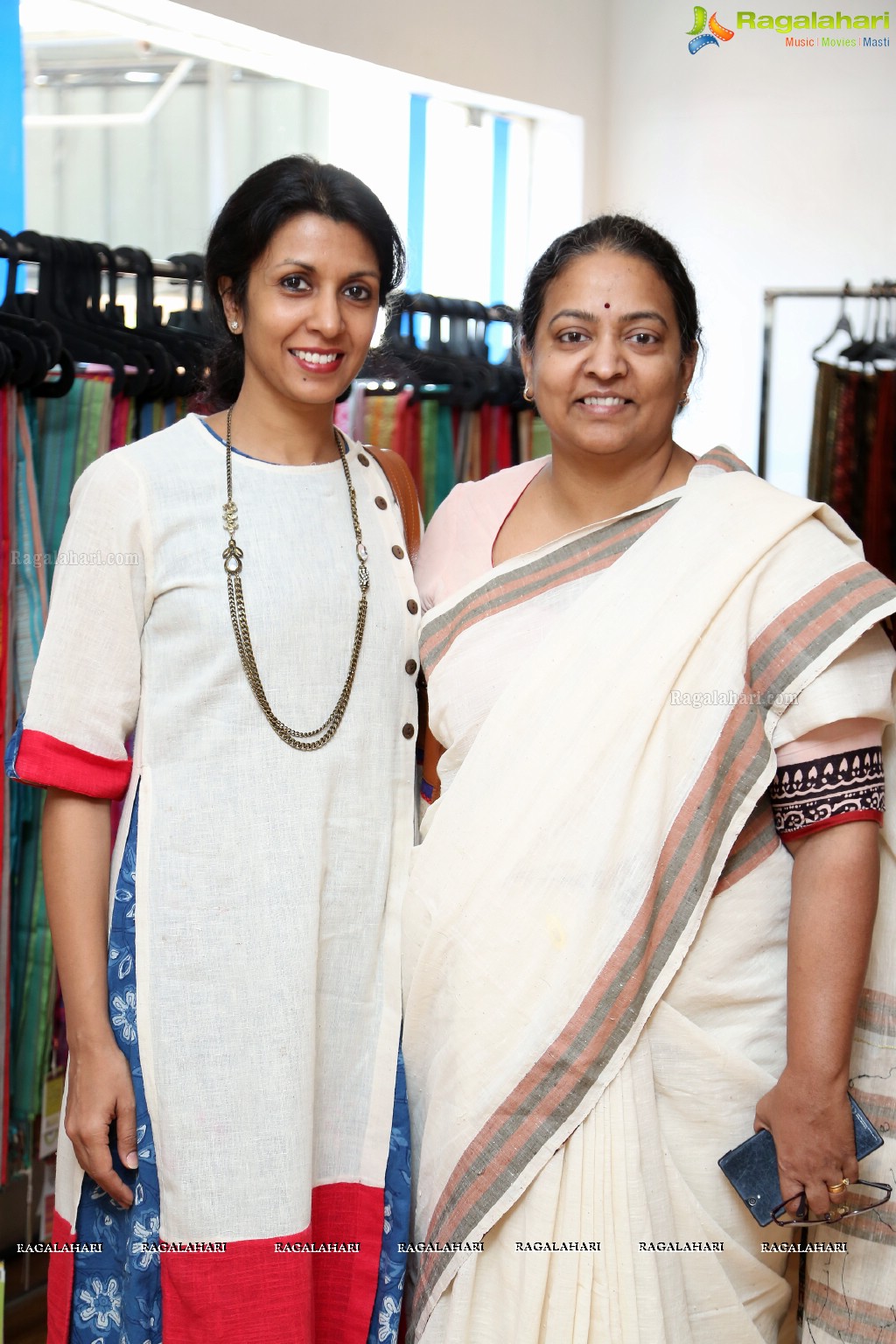 Launch of Exclusive Exhibition of Organic Sarees by Vijayalakshmi Nachiar at Beyond Coffee, Hyderabad