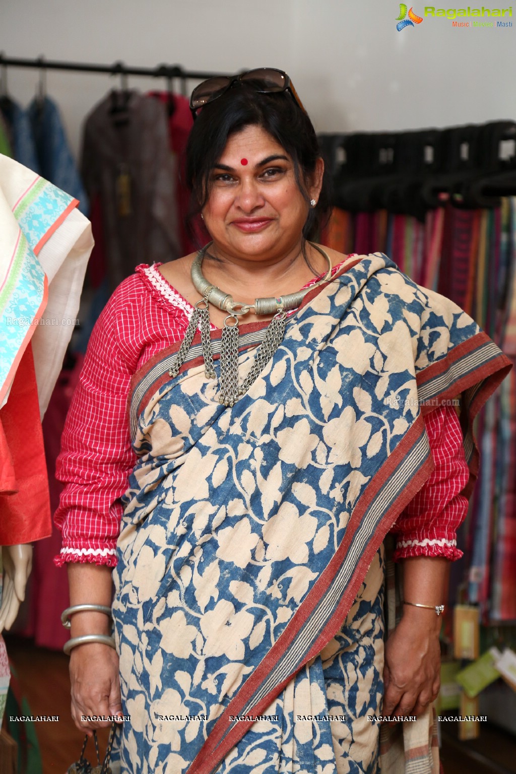 Launch of Exclusive Exhibition of Organic Sarees by Vijayalakshmi Nachiar at Beyond Coffee, Hyderabad