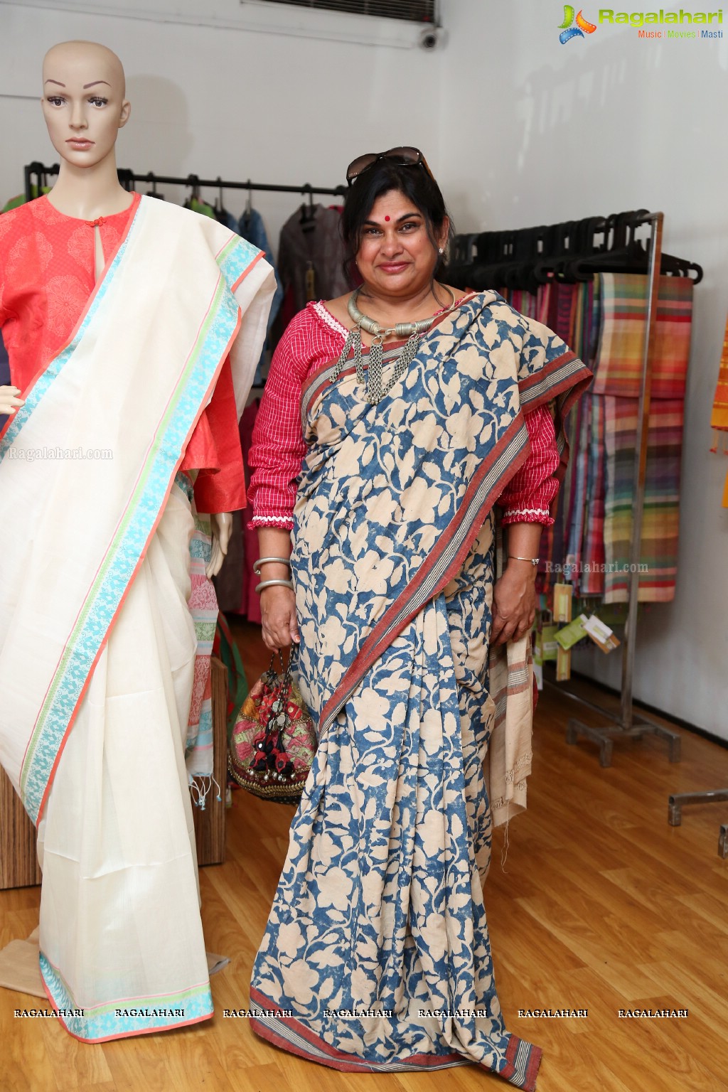 Launch of Exclusive Exhibition of Organic Sarees by Vijayalakshmi Nachiar at Beyond Coffee, Hyderabad