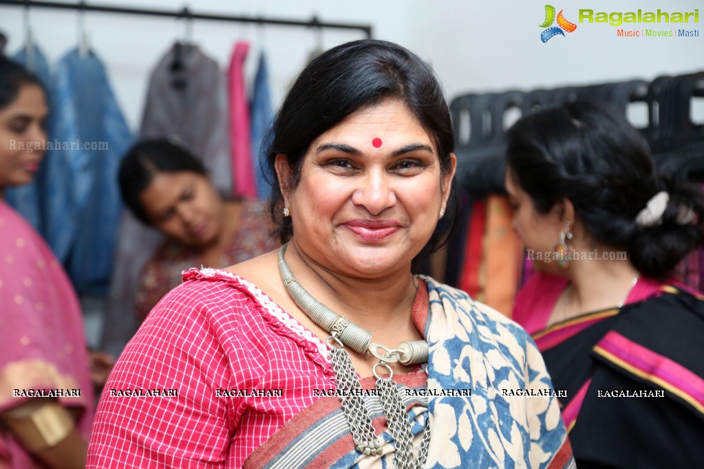 Launch of Exclusive Exhibition of Organic Sarees by Vijayalakshmi Nachiar at Beyond Coffee, Hyderabad