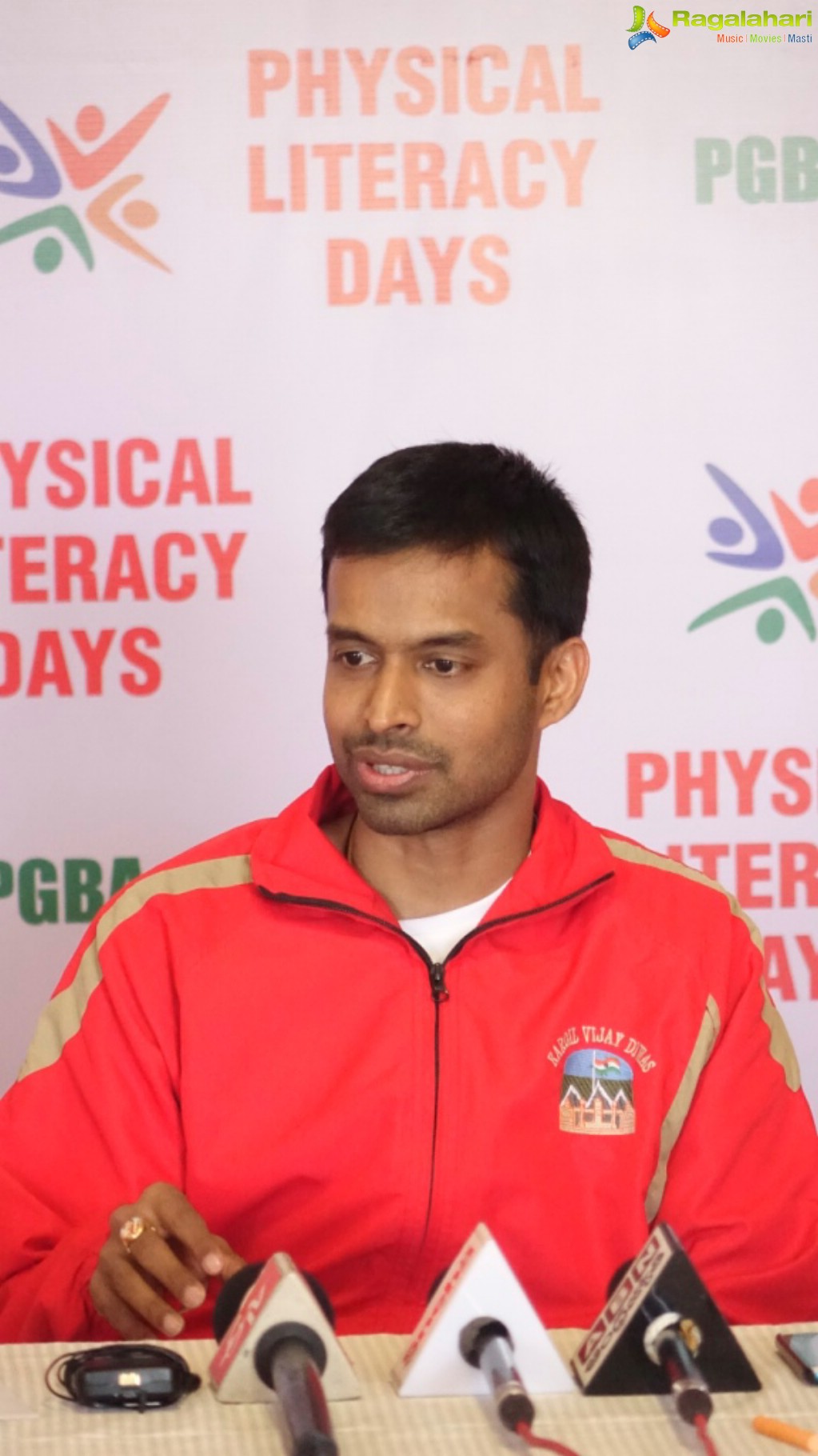 Pullela Gopichand Press Meet on Physical Literacy Days Initiative at Pullela Gopichand Badminton Academy, Gachibowli