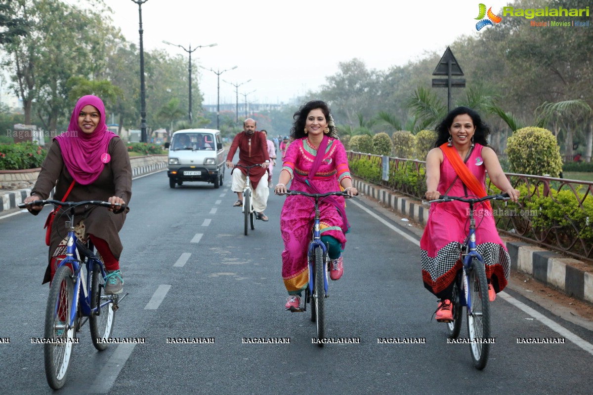 Pinkathon - A Cycle Rally with Milind at Hyderabad Bicycling Club, Hyderabad