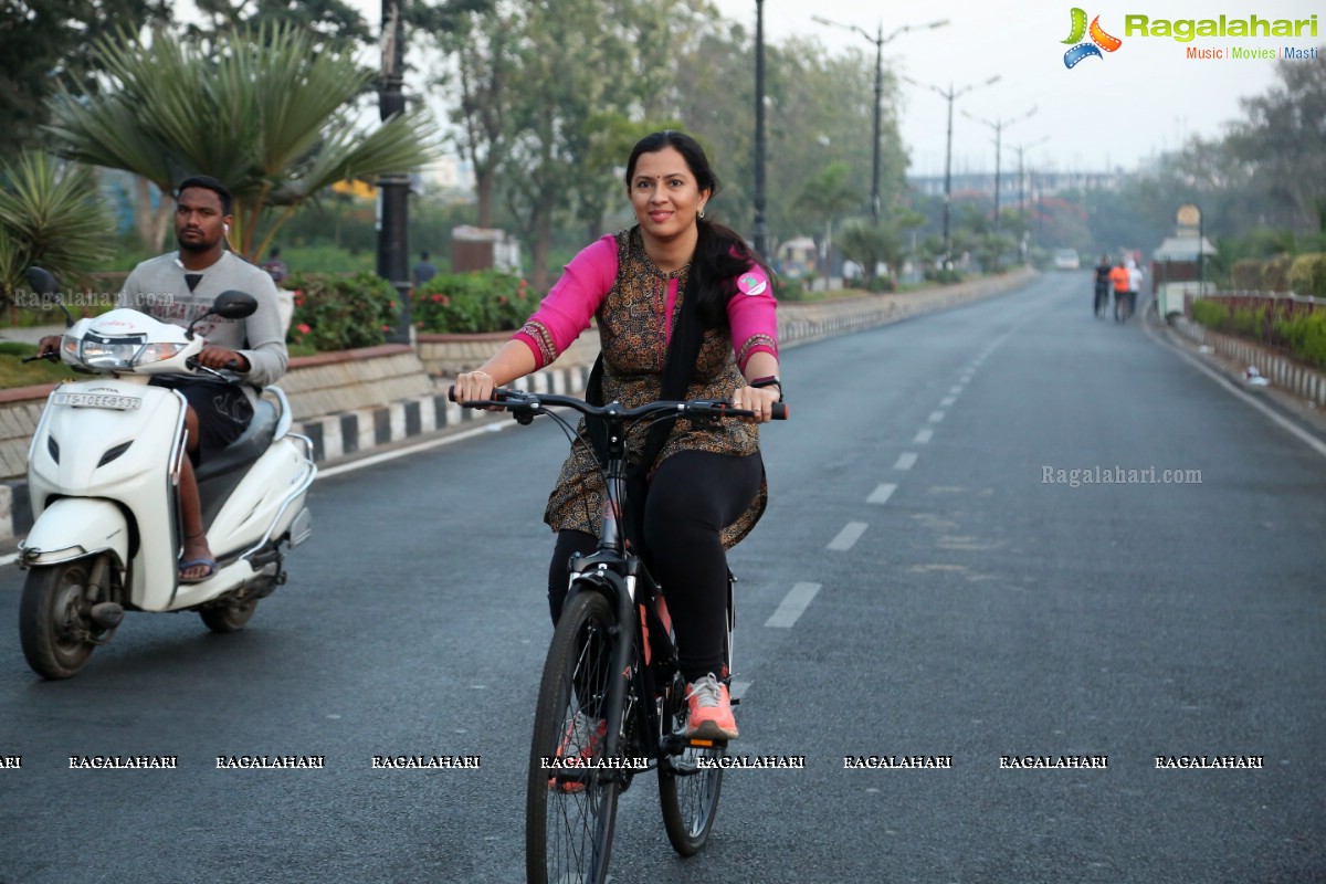 Pinkathon - A Cycle Rally with Milind at Hyderabad Bicycling Club, Hyderabad