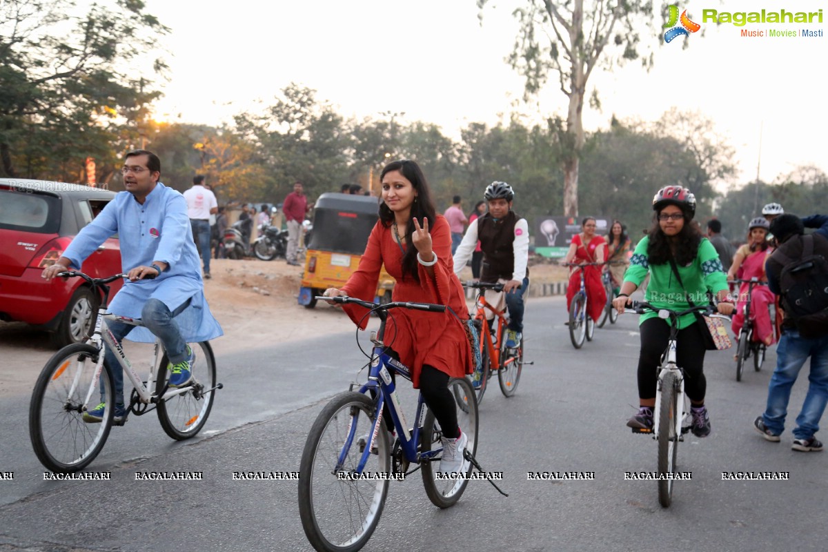 Pinkathon - A Cycle Rally with Milind at Hyderabad Bicycling Club, Hyderabad