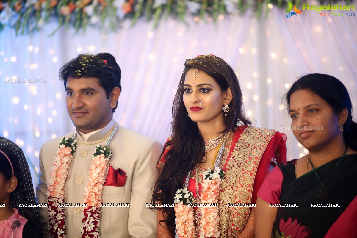 Swetha Jadhav Wedding Reception at EF Gardens Function Hall, Basheerbagh, Hyderabad