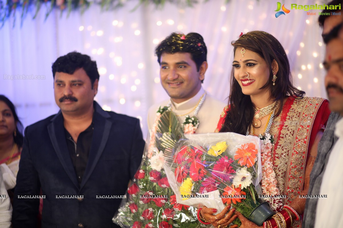 Swetha Jadhav Wedding Reception at EF Gardens Function Hall, Basheerbagh, Hyderabad